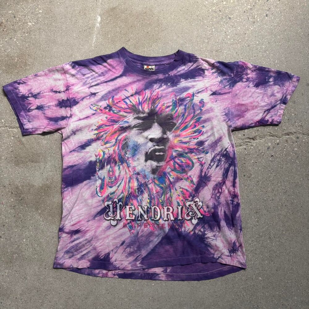 Vintage 90s Jimi Hendrix Tie Dye Graphic Shirt